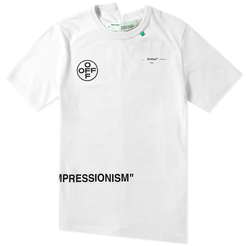 Off-White Impressionism Diagonal Stencil Spliced Tee White/Pink 圖 3