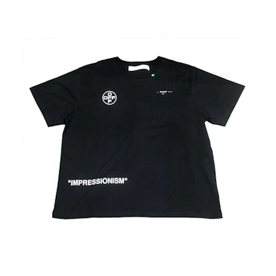 OFF-WHITE Impressionism Diagonal Stencil Tee Black/White