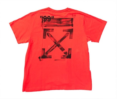 Off-White Impressionism Diagonal Stencil Tee Red Order Off-White Impressionism Diagonal Stencil Tee Red