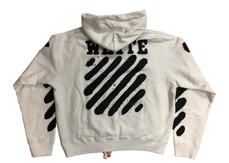 OFF-WHITE Incomplete Spray Paint Hoodie White 圖 2
