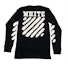 Order Off-White 未完成喷漆长袖T恤 黑色