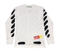 Off-White Incomplete Spray Paint L/S Tee White Off-White Incomplete Spray Paint L/S Tee White
