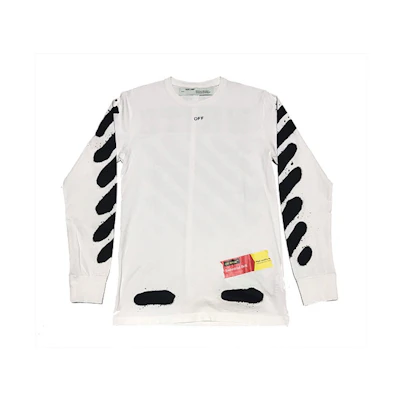 OFF-WHITE Incomplete Spray Paint L/S Tee White