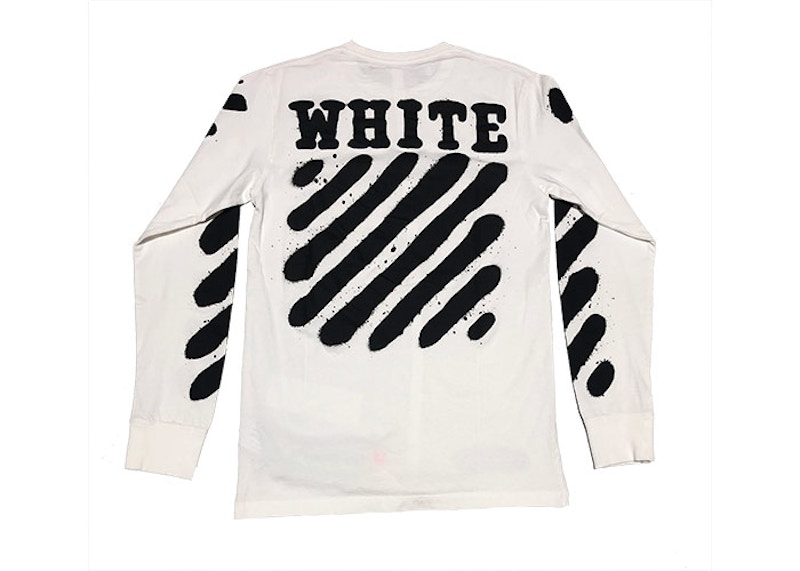 OFF-WHITE Incomplete Spray Paint L/S Tee White 圖 2