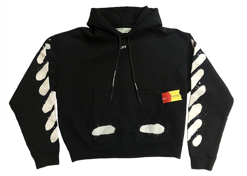 OFF-WHITE Incomplete Spray Paint OS Hoodie Black