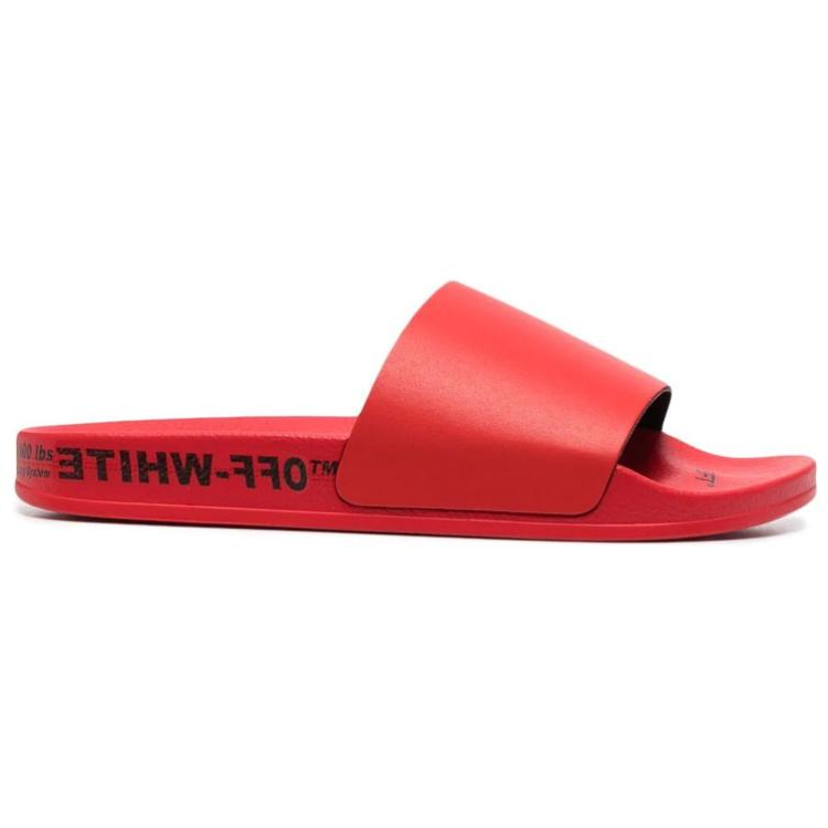 Off-White Industrial Belt Sliders 'Red' 圖 2