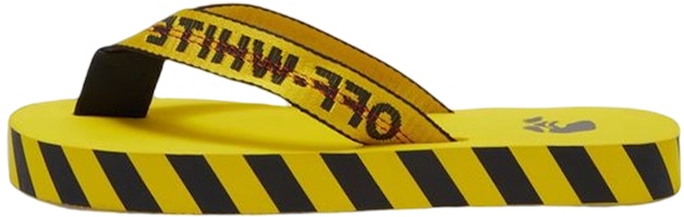 Off-White Industrial Flip Flops 'Logo Tape - Yellow' 2022 OMIC002C99MAT001-1810 Off-White Industrial Flip Flops 'Logo Tape - Yellow' 2022 OMIC002C99MAT001-1810