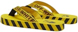 Shop Chanclas Off-White Industrial 'Logo Tape - Amarillo' 2022 OMIC002C99MAT001-1810
