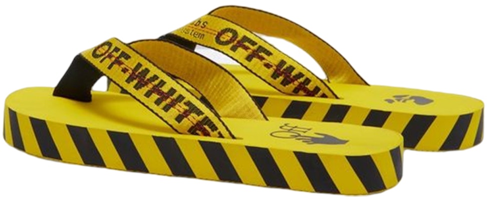 Off-White Industrial Flip Flops 'Logo Tape - Yellow' 2022 OMIC002C99MAT001-1810 Shop Off-White Industrial Flip Flops 'Logo Tape - Yellow' 2022 OMIC002C99MAT001-1810