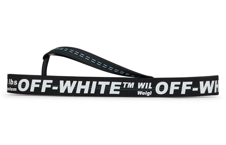 Off-White Industrial Flip Flops 'Weight Securing System - Black' OMIC002R21MAT001-1001