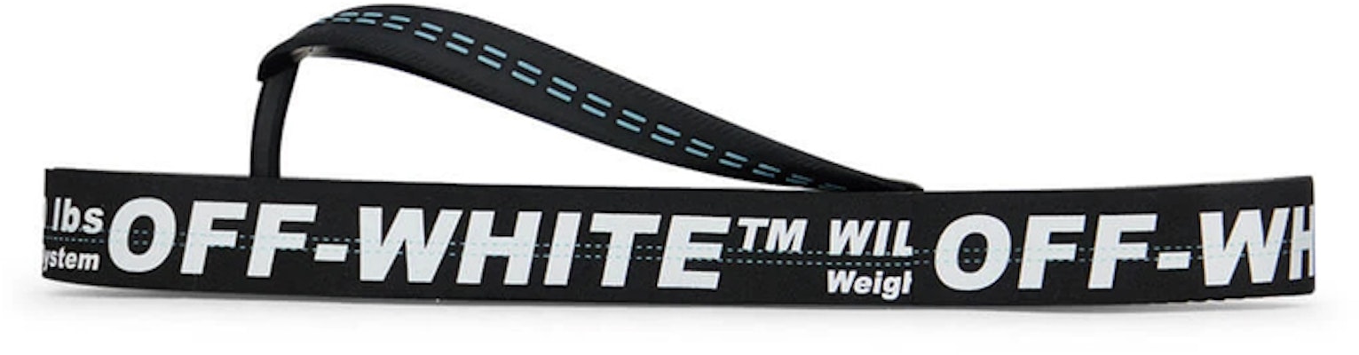 OFF-WHITE 字母人字拖 黑白拼色 Buy OFF-WHITE 字母人字拖 黑白拼色