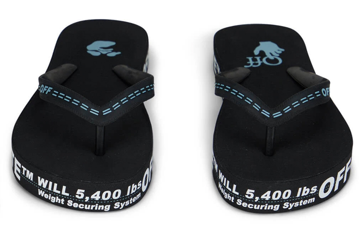 Off-White Industrial Flip Flops 'Weight Securing System - Black' 圖 5