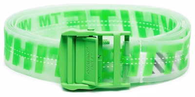 Off-White Industrial Logo Rubber Belt Green Off-White Industrial Logo Rubber Belt Green