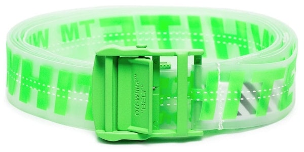 Cinturón de Goma Verde con Logo Industrial Off-White Buy Cinturón de Goma Verde con Logo Industrial Off-White