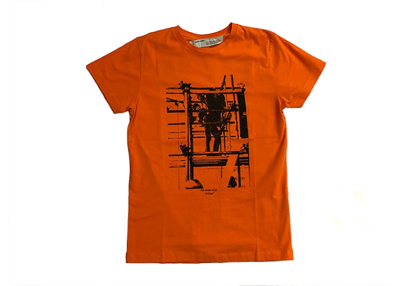 Buy Off-White Industrial Logo Baju-T Jingga