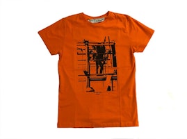 Off-White Industrial Logo Baju-T Jingga Buy Off-White Industrial Logo Baju-T Jingga