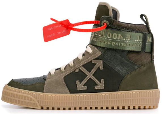 Off-White Industriële Panelen Leren Suède Hoge Sneakers Legergroen. OMIA102R198000014343 Buy Off-White Industriële Panelen Leren Suède Hoge Sneakers Legergroen. OMIA102R198000014343