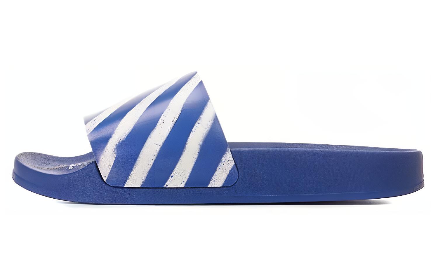 Off-White Industrial Sliders 'Diagonal Stripe - Blue' OMIC001S21MAT002 4501