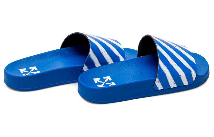 Lookbook Off-White Industrial Sliders ''Diagonal Stripe - Blauw'' OMIC001S21MAT002 4501
