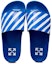 Shop Off-White Industrial Sliders 'Diagonal Stripe - Blue' OMIC001S21MAT002 4501