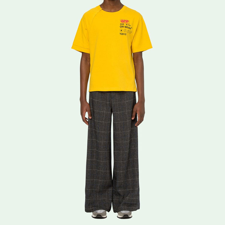 OFF-WHITE Industrial Y013 Recon Yellow Raglan Logo T-shirt Men OMAA078F191850166010 圖 5