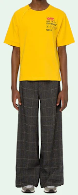 오프-화이트 인더스트리얼 Y013 리콘 옐로우 로고 래글런 티셔츠 남성용 OMAA078F191850166010 Purchase 오프-화이트 인더스트리얼 Y013 리콘 옐로우 로고 래글런 티셔츠 남성용 OMAA078F191850166010