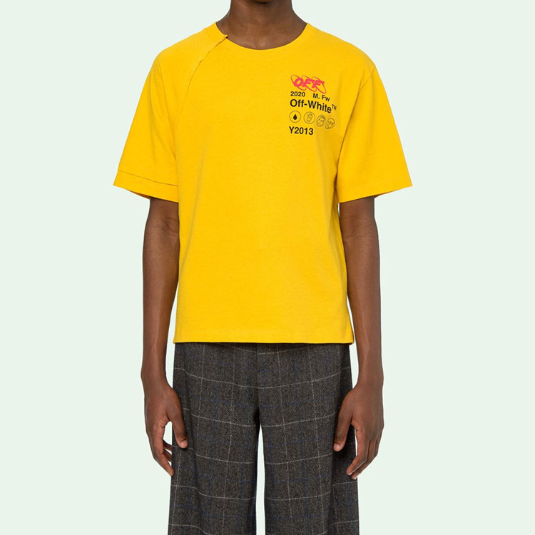 OFF-WHITE Industrial Y013 Recon Yellow Raglan Logo T-shirt Men OMAA078F191850166010 圖 6