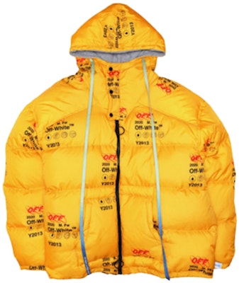 Jaket Puff Zip Off-White Industrial Kuning Buy Jaket Puff Zip Off-White Industrial Kuning