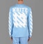 Purchase OFF-WHITE 初宗13字母条纹长袖T恤蓝色男女同款 AU2001-03-03