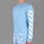 Details for OFF-WHITE 初宗13字母条纹长袖T恤蓝色男女同款 AU2001-03-03