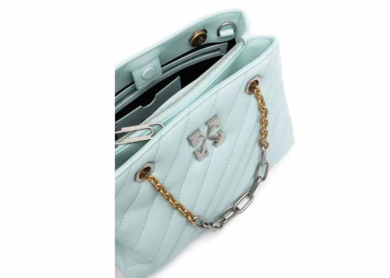 Lookbook Bolso Tote OFF-WHITE Jackhammer 25 Logo Placa Azul Claro