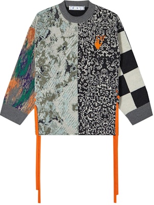 Off-White Jacquard Crewneck 'Black/Multicolor' Buy Off-White Jacquard Crewneck 'Black/Multicolor'