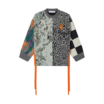 Off-White Jacquard Crewneck 'Black/Multicolor'