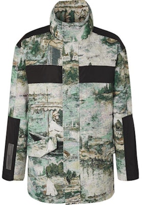Off-White Jacquard Lake Parka Jacket Multicolor Buy Off-White Jacquard Lake Parka Jacket Multicolor