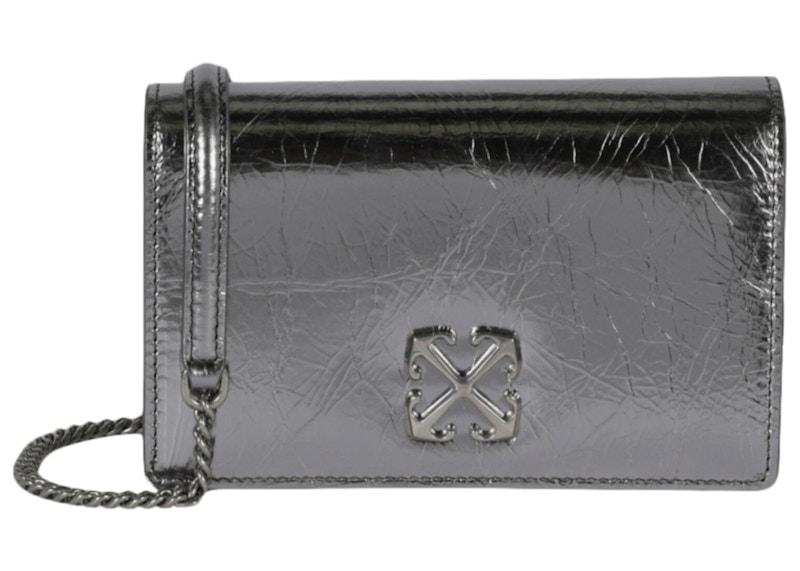 OFF-WHITE Jitney 0.5 Laminated Shoulder Bag Silver