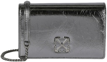 OFF-WHITE Jitney 0.5 Laminated Shoulder Bag Silver OFF-WHITE Jitney 0.5 Laminated Shoulder Bag Silver