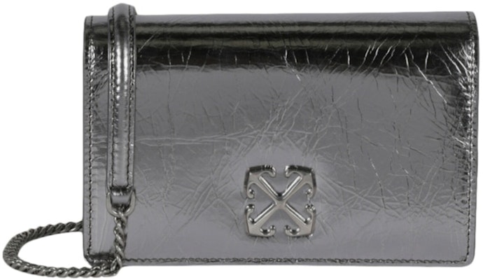 OFF-WHITE Jitney 0.5 Laminated Shoulder Bag Silver Buy OFF-WHITE Jitney 0.5 Laminated Shoulder Bag Silver