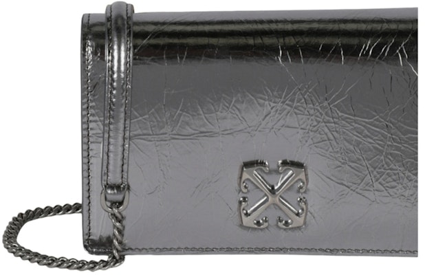 OFF-WHITE Jitney 0.5 Laminated Shoulder Bag Silver Lookbook OFF-WHITE Jitney 0.5 Laminated Shoulder Bag Silver