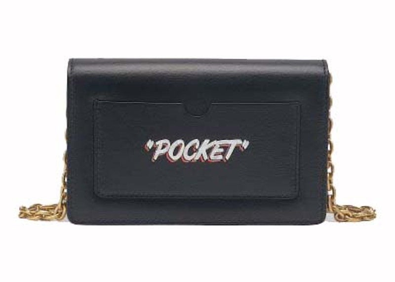 OFF-WHITE Jitney 0.5 Quart Motif "VIRGIL WAS HERE" Shoulder Bag Black 圖 2