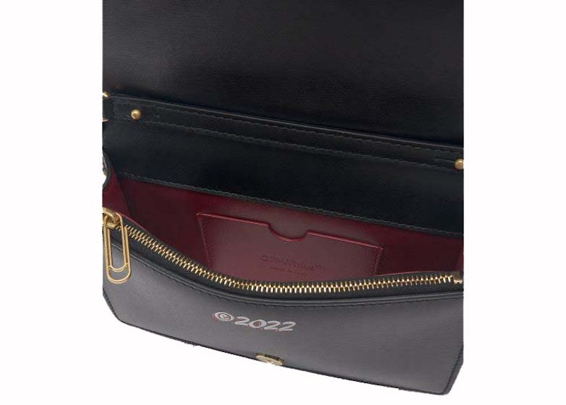 OFF-WHITE Jitney 0.5 Quart Motif "VIRGIL WAS HERE" Shoulder Bag Black 圖 3