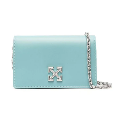 OFF-WHITE Jitney 0.5 Shoulder Bag Light Blue/Grey