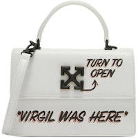 OFF-WHITE Jitney 1.4 Quote Print Tote Bag White OFF-WHITE Jitney 1.4 Quote Print Tote Bag White
