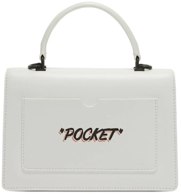 OFF-WHITE Jitney 1.4 Quote Print Tote Bag White Order OFF-WHITE Jitney 1.4 Quote Print Tote Bag White