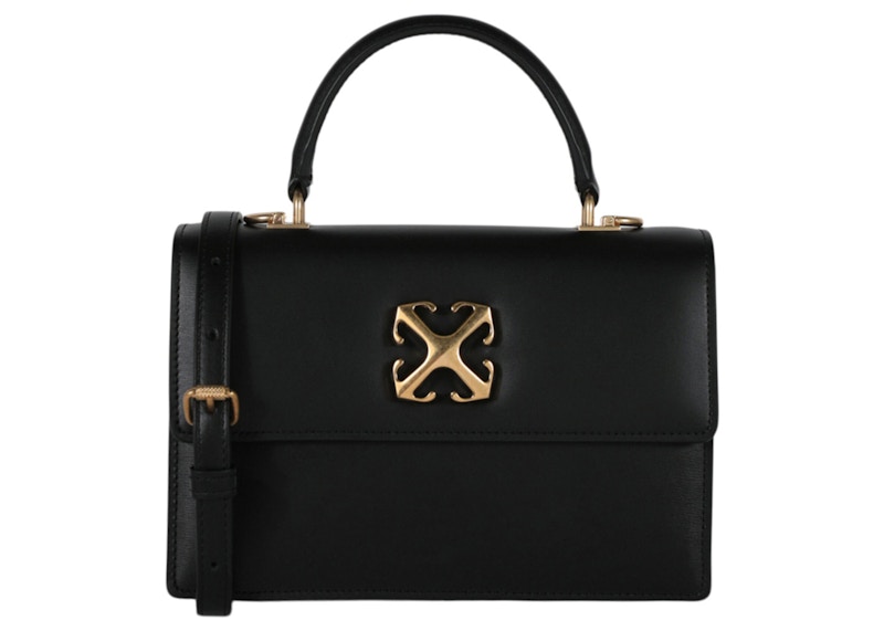 OFF-WHITE Jitney 1.4 Top Handle Gold-tone Black