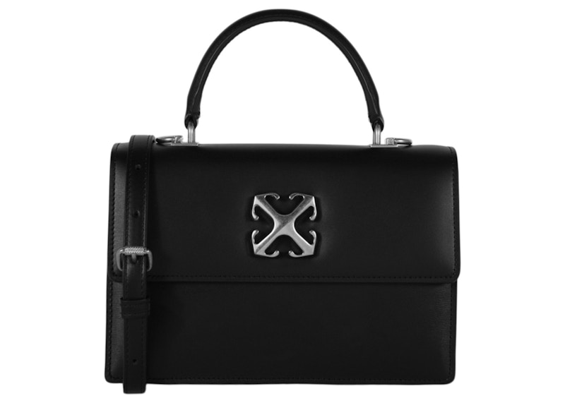 OFF-WHITE Jitney 1.4 Top Handle Ruthenium-tone Black