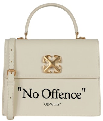 OFF-WHITE Jitney Leather Tote Beige/Black Buy OFF-WHITE Jitney Leather Tote Beige/Black