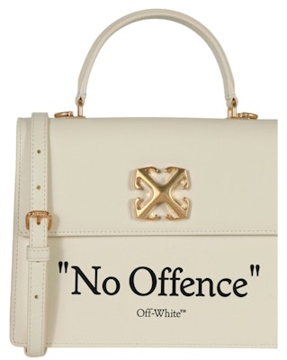 OFF-WHITE Jitney Leather Tote Beige/Black Lookbook OFF-WHITE Jitney Leather Tote Beige/Black