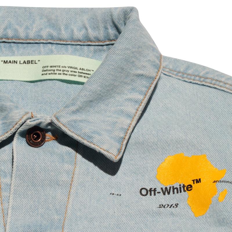 Lookbook オフホワイト ヨハネスブルグ デニムジャケット (青/黄/緑)
