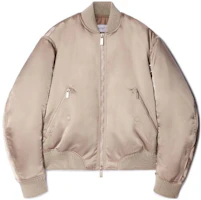 Off-White Khaki Solid Color Long Sleeve Bomber Jacket for Men OMEH052F23FAB0016161 Off-White Khaki Solid Color Long Sleeve Bomber Jacket for Men OMEH052F23FAB0016161