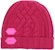 Off-White Knit Beanie Fuchsia